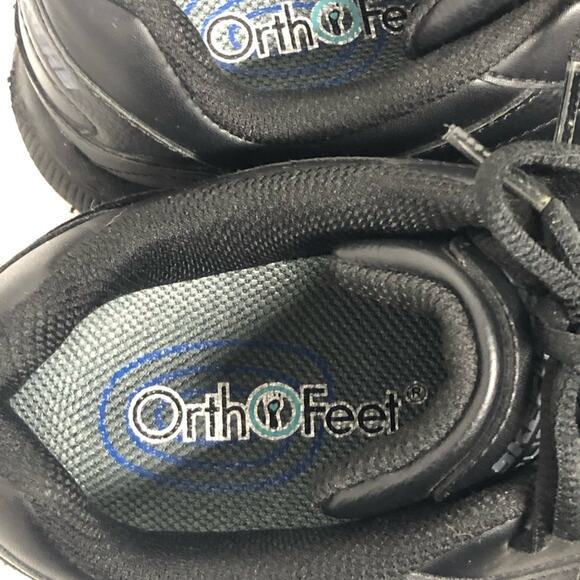 Skechers Slip Resistant Ortho Feet Black Sneakers Shoes 8.5 - Picture 6 of 7